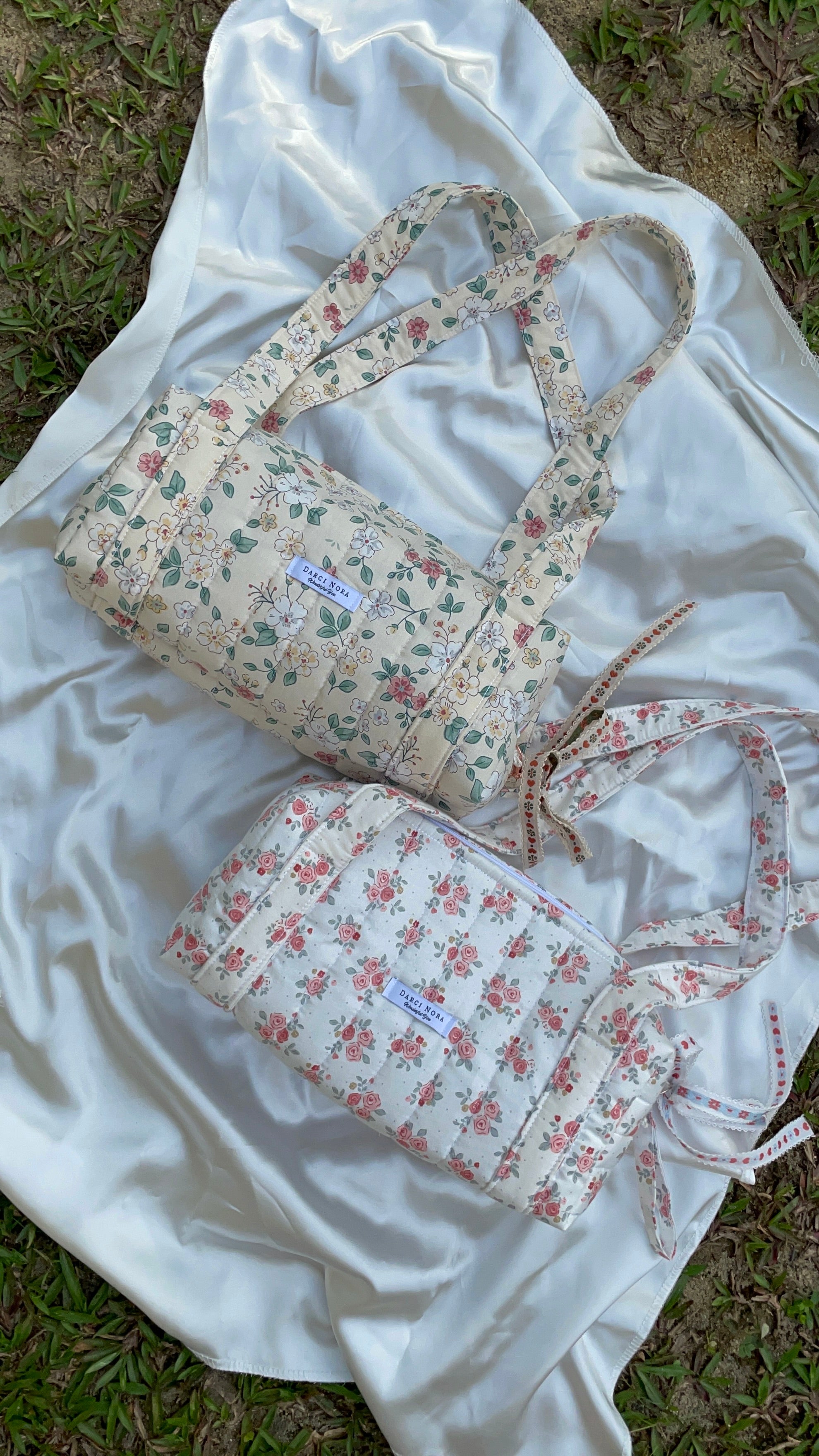Sweet Briar Quilted Box Shoulder Handbag