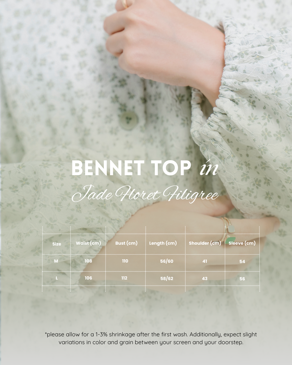 Bennet Top in Jade Floret Filigree