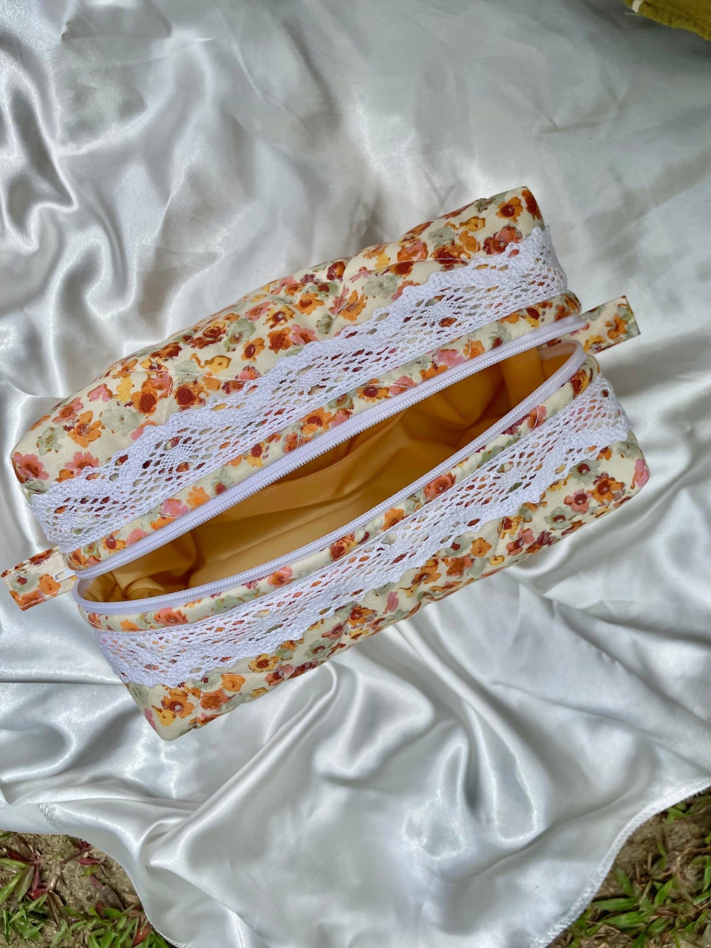 Autumn Marigolds Medium Box Pouch