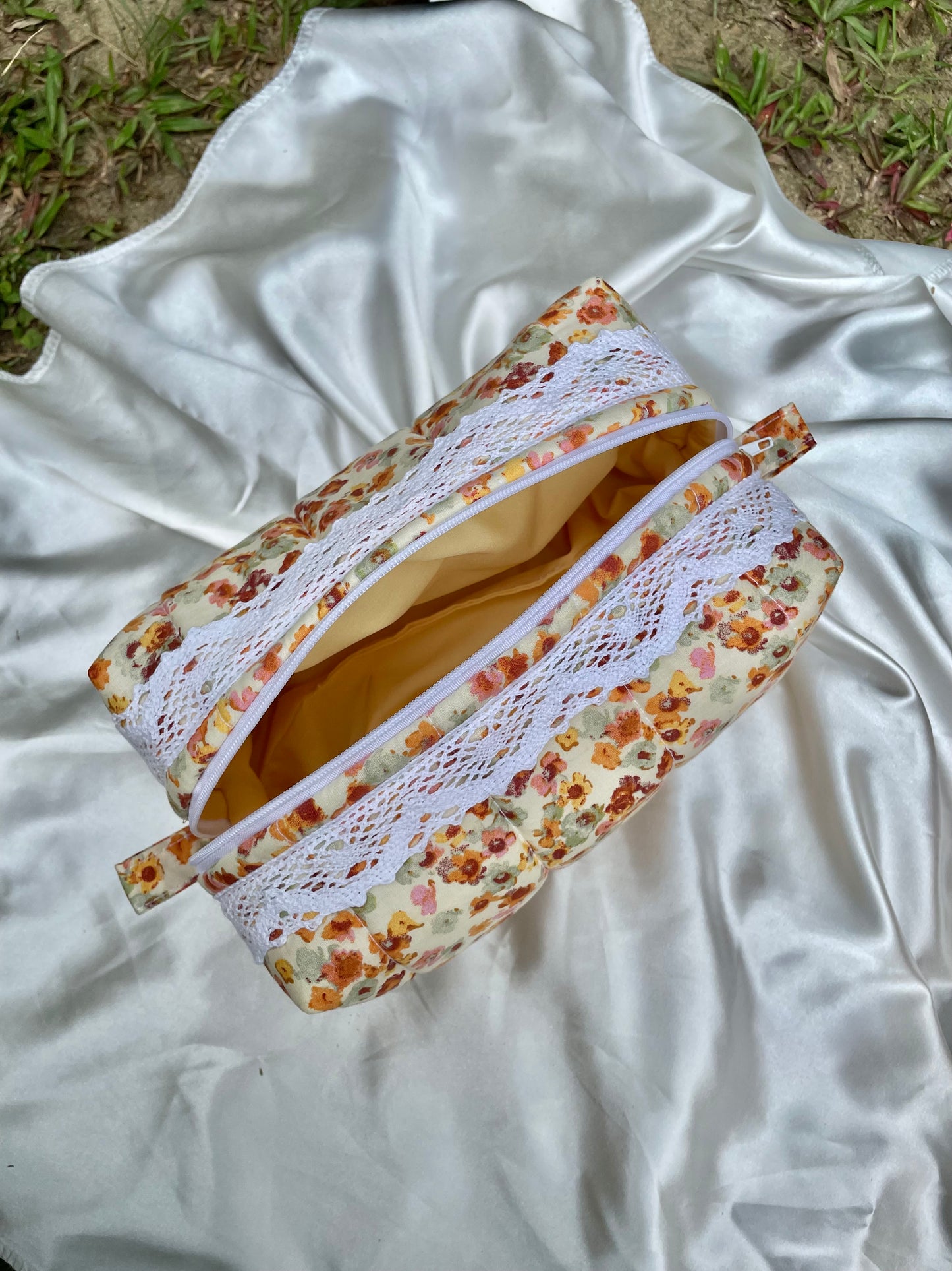 Autumn Marigolds Medium Box Pouch