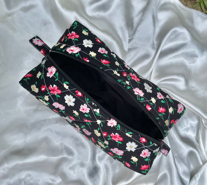 Noir Bloom Medium Box Pouch