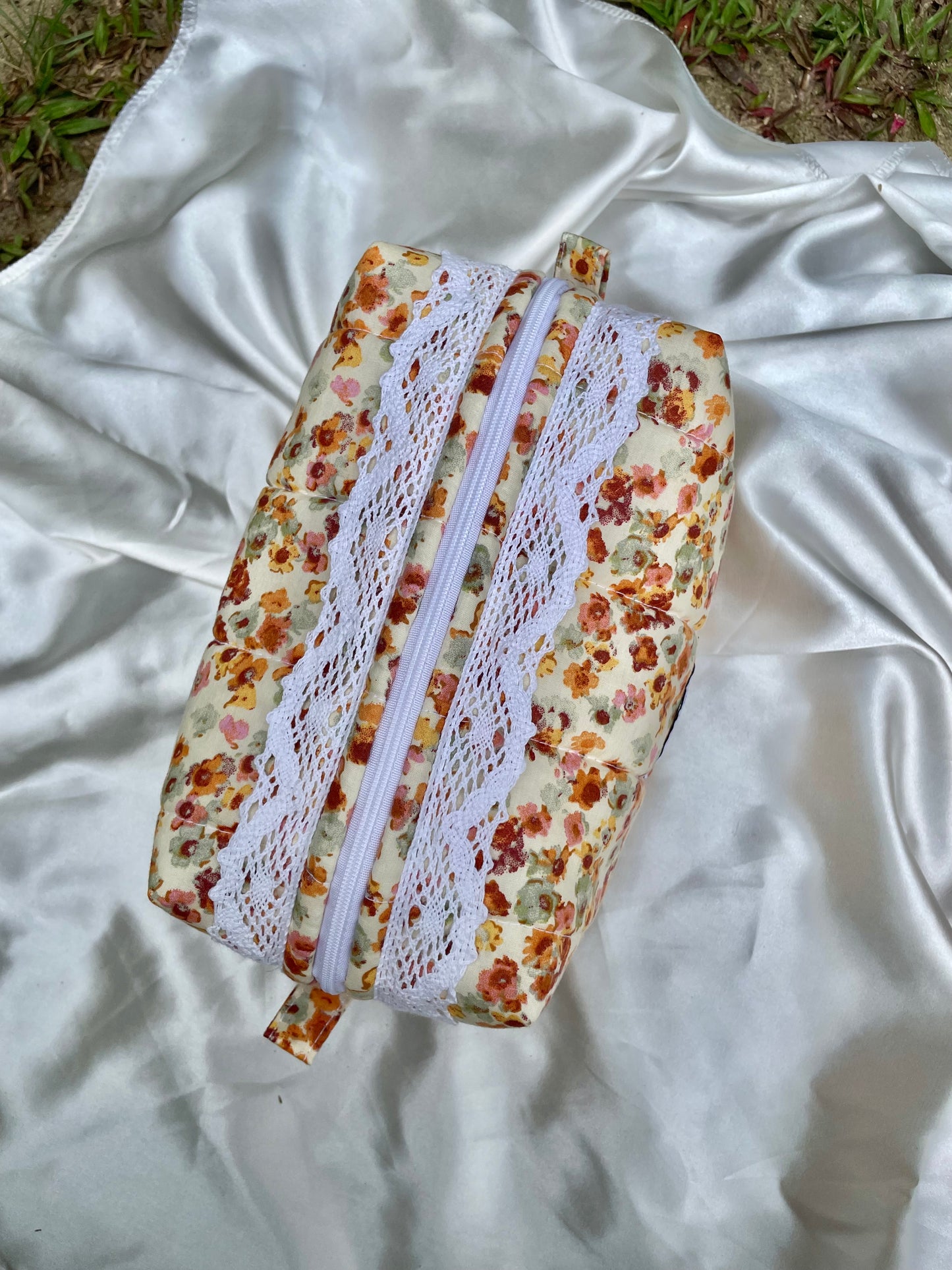 Autumn Marigolds Medium Box Pouch
