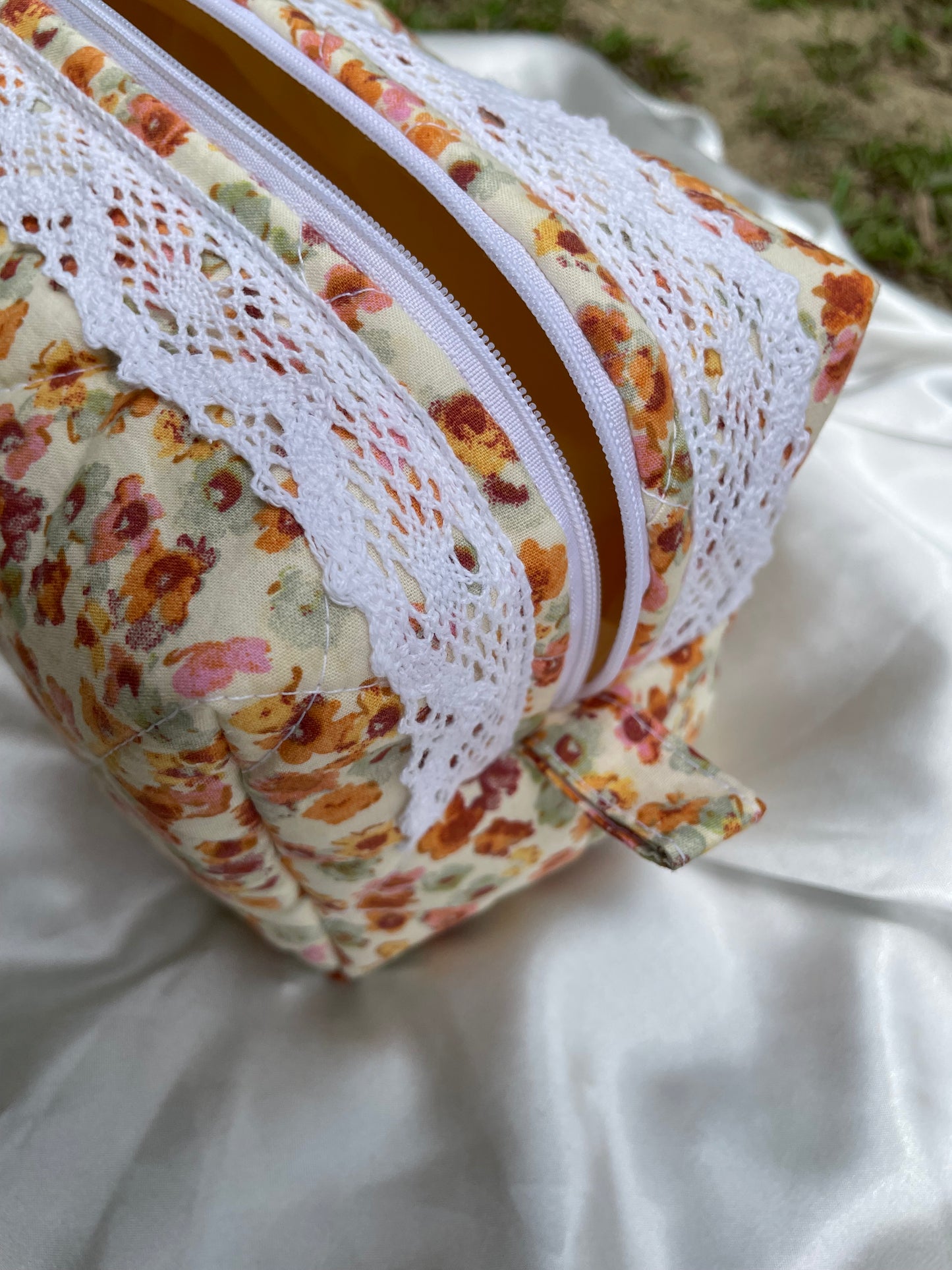 Autumn Marigolds Medium Box Pouch