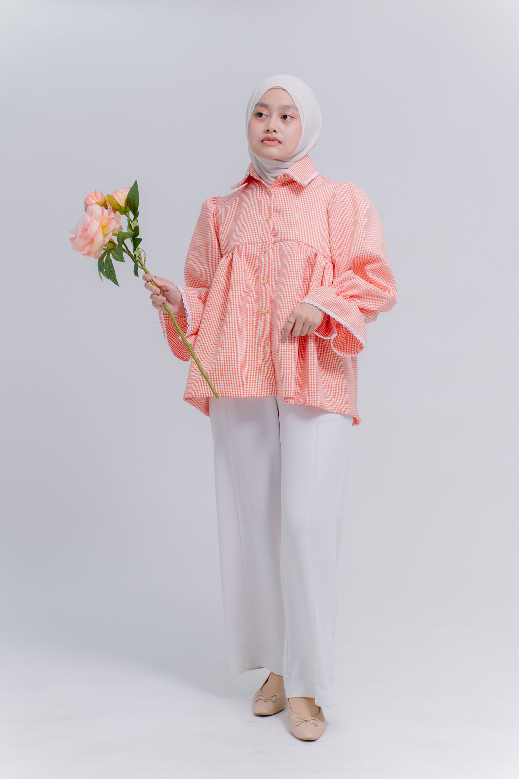 Darci Top in Ginger Spice Tweed