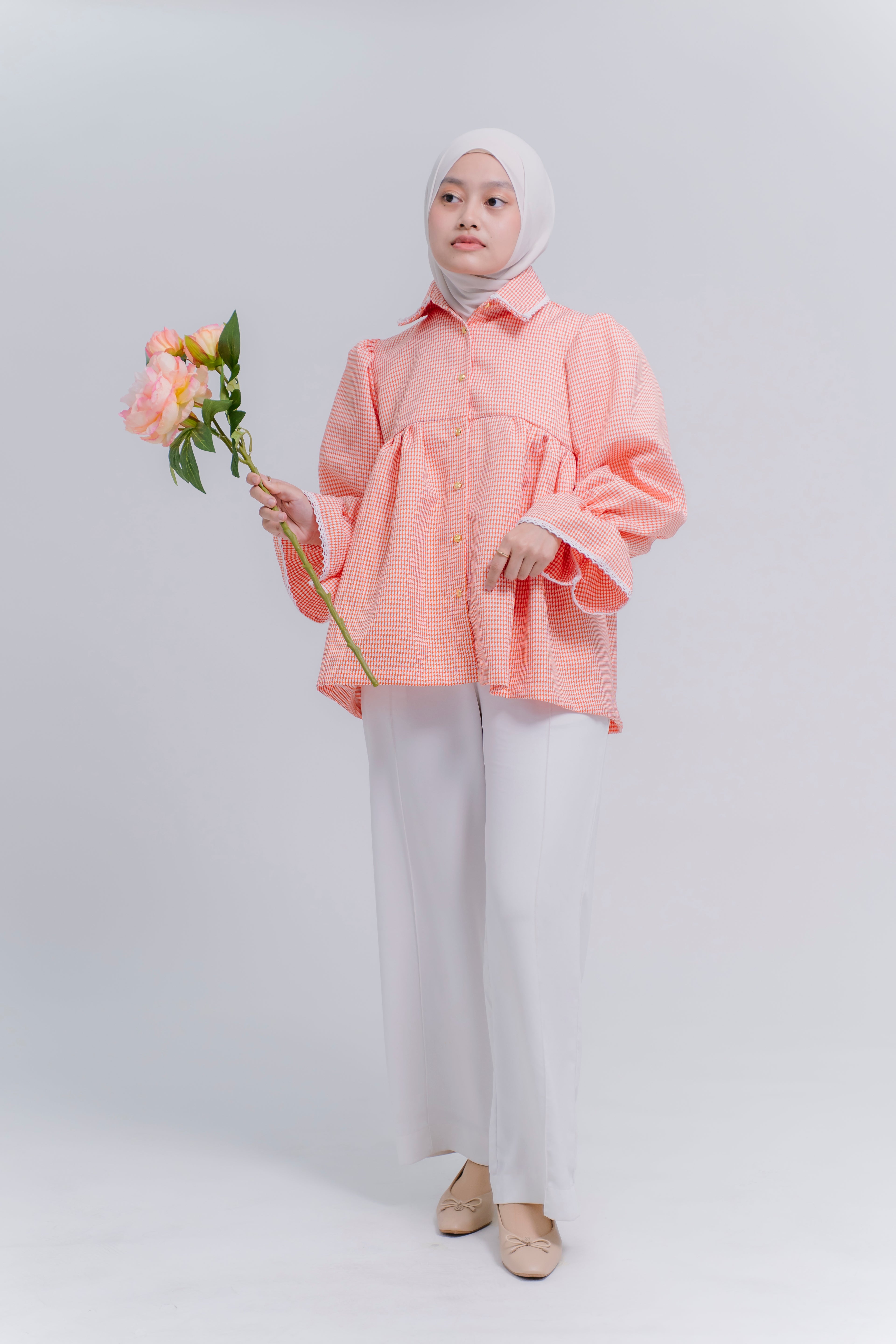 Darci Top in Ginger Spice Tweed