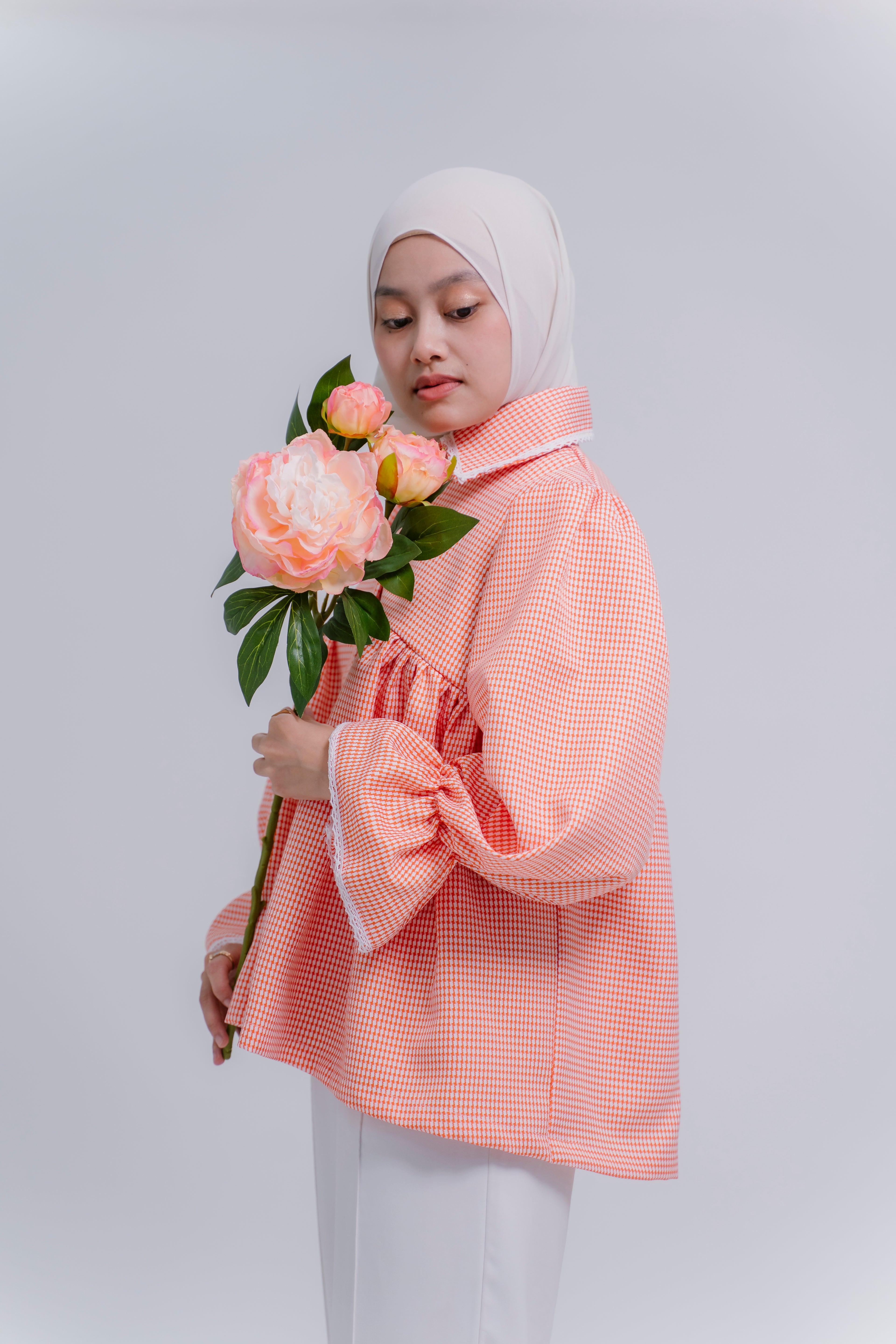 Darci Top in Ginger Spice Tweed