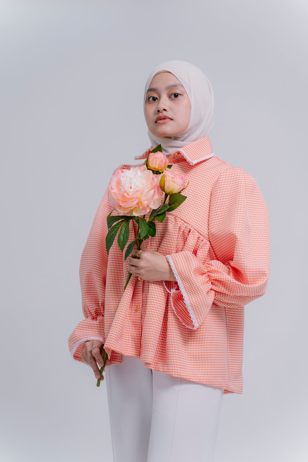 Darci Top in Ginger Spice Tweed