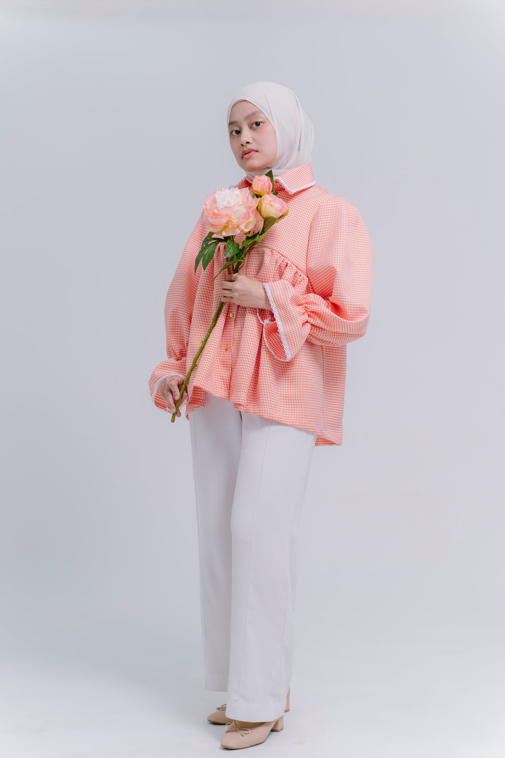 Darci Top in Ginger Spice Tweed