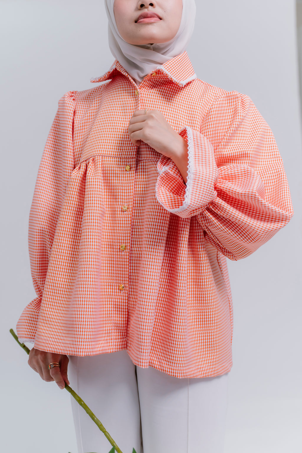 Darci Top in Ginger Spice Tweed