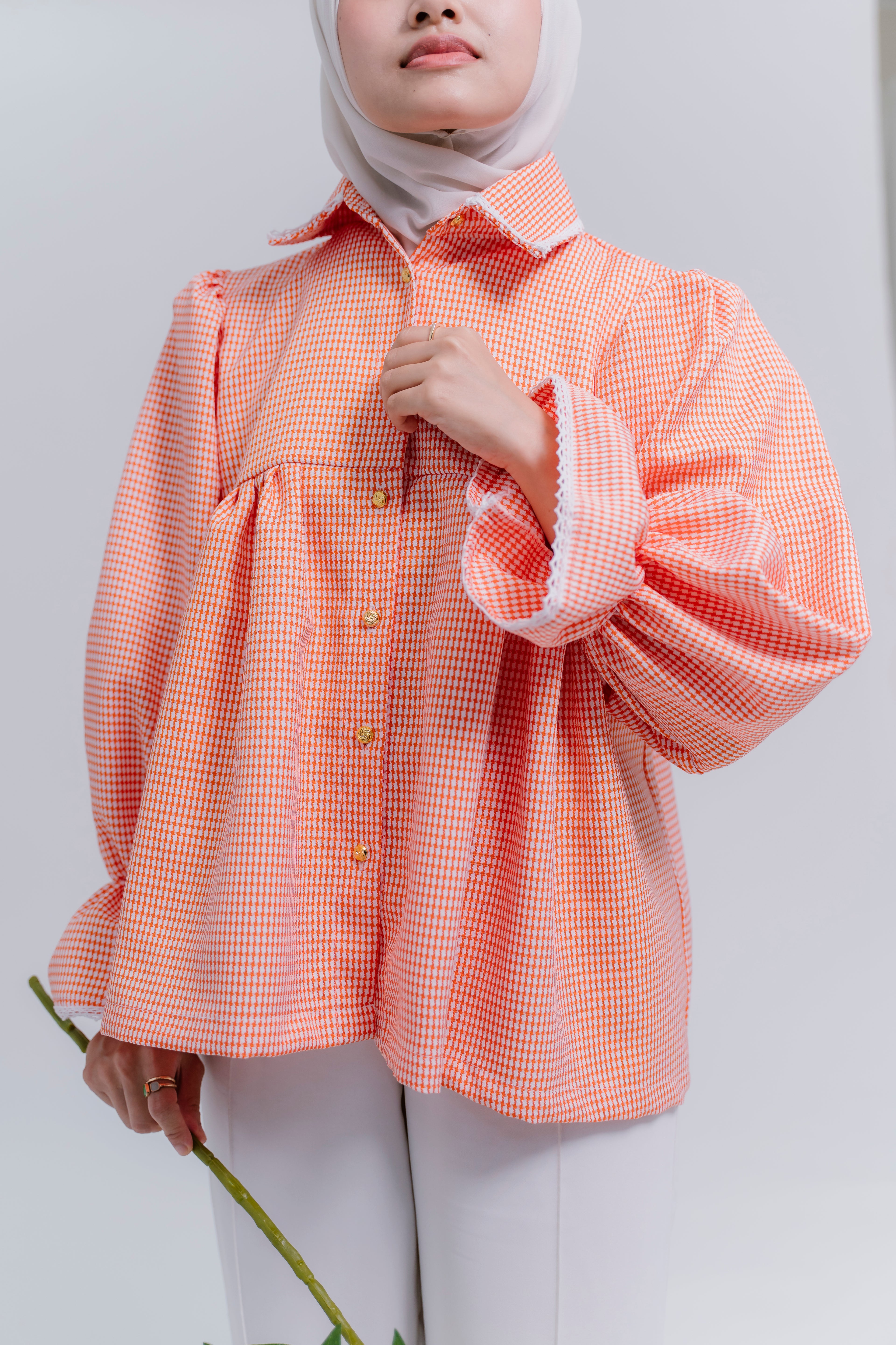 Darci Top in Ginger Spice Tweed