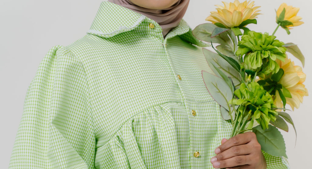 Darci Top in Lime Marl Tweed