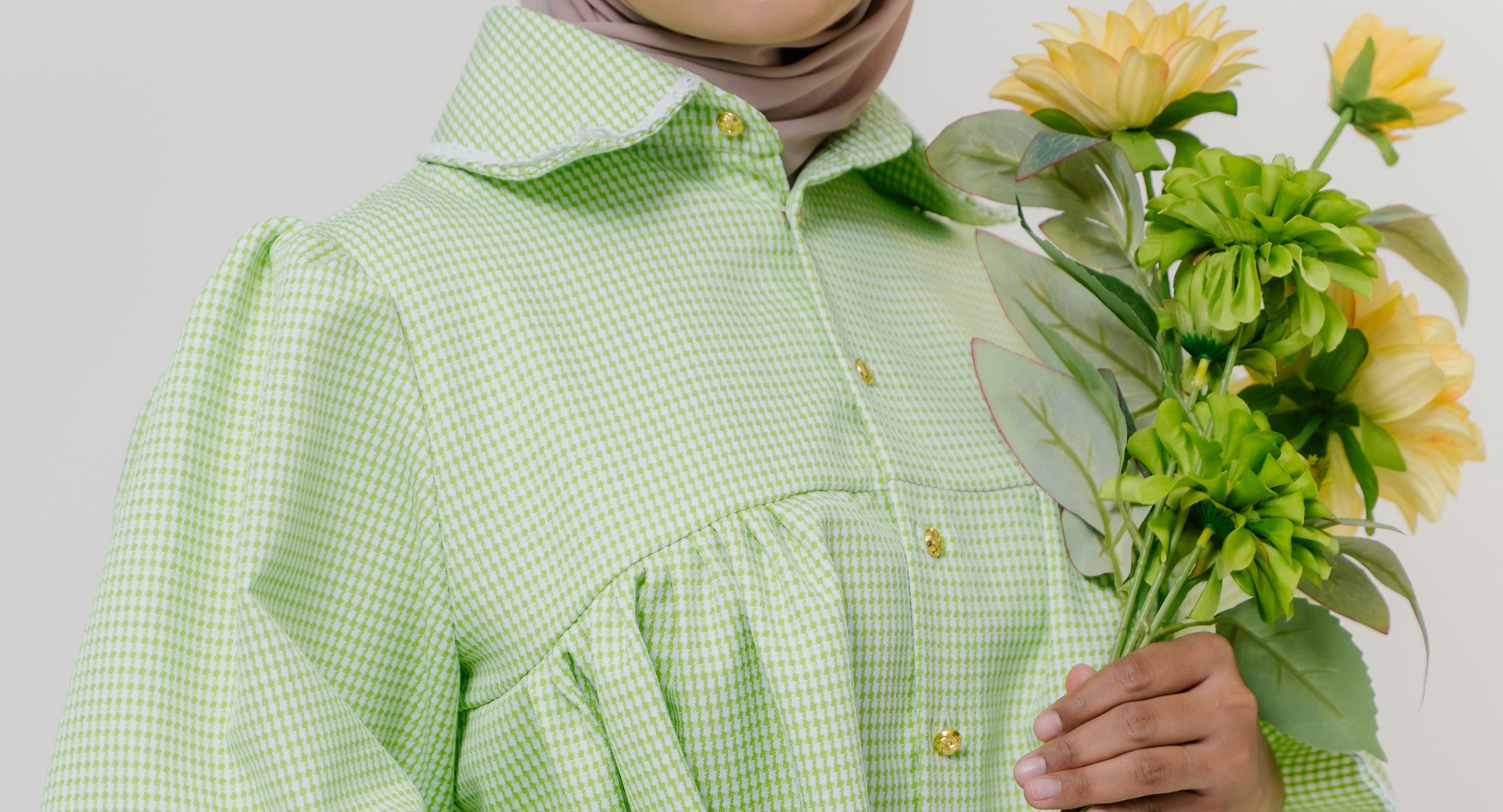 Darci Top in Lime Marl Tweed