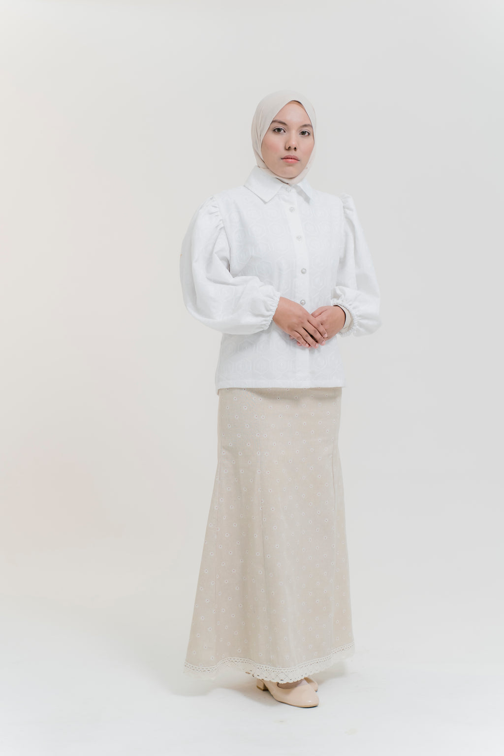 Bennet Top in Alabaster Prism