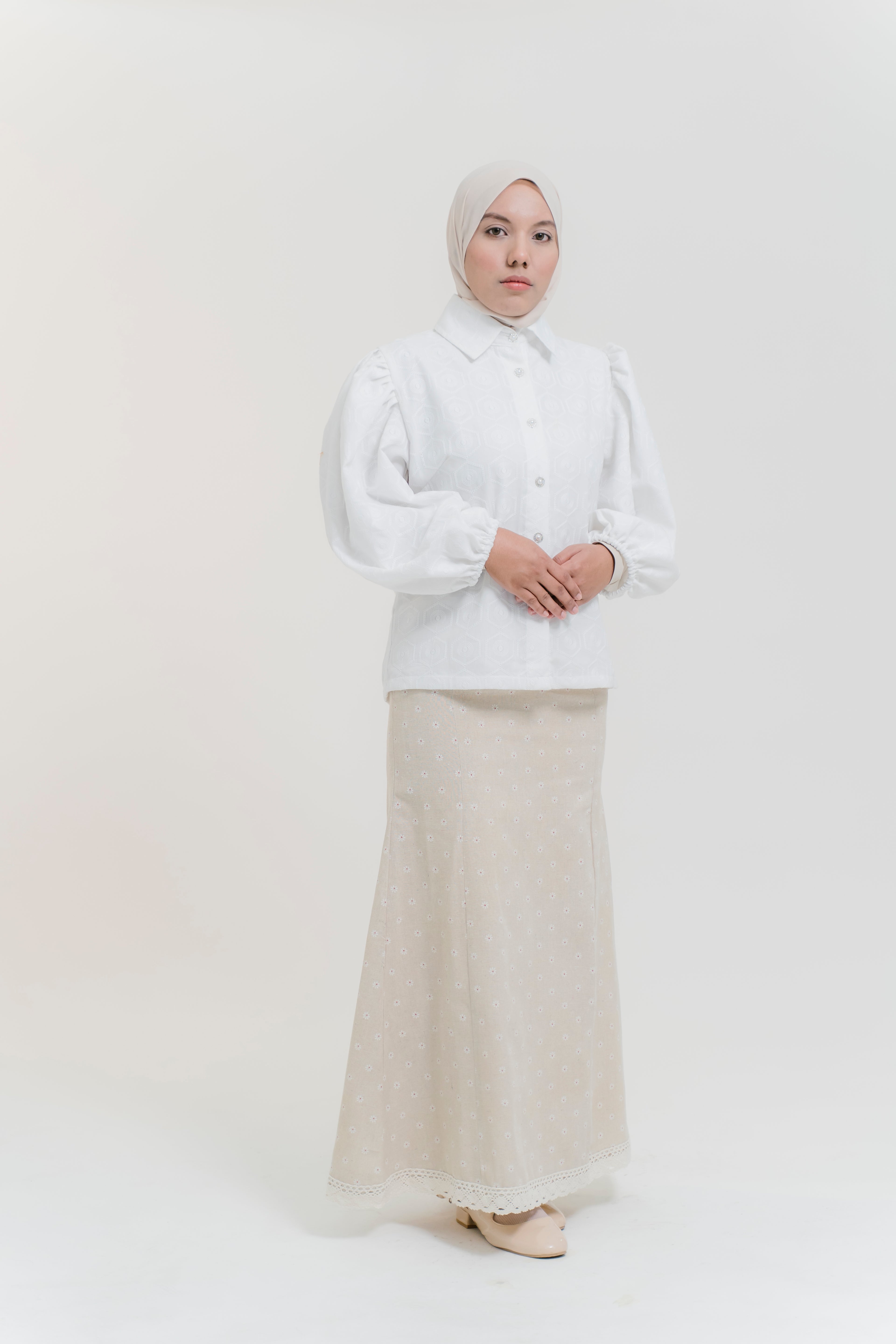 Bennet Top in Alabaster Prism