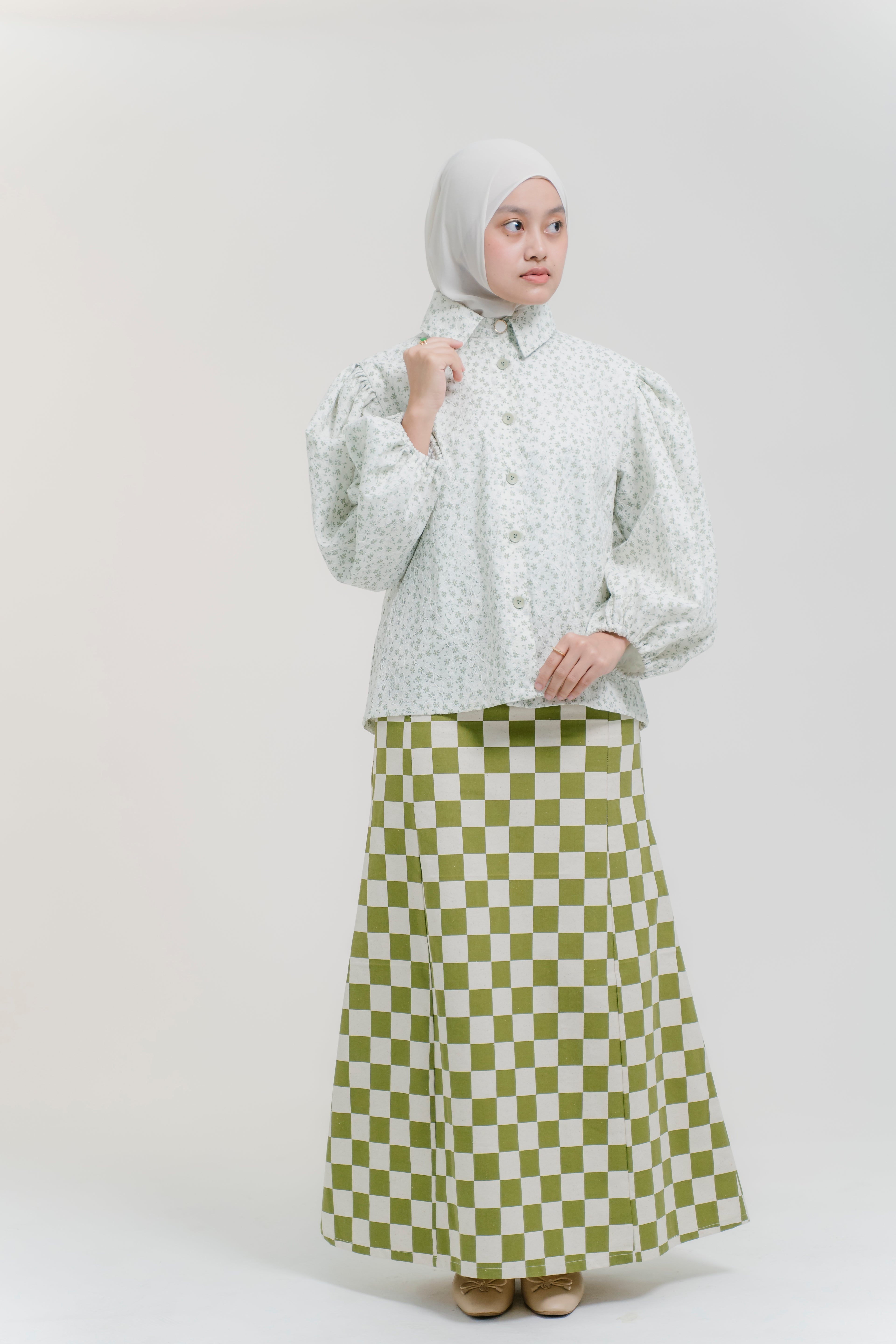 Bennet Top in Jade Floret Filigree