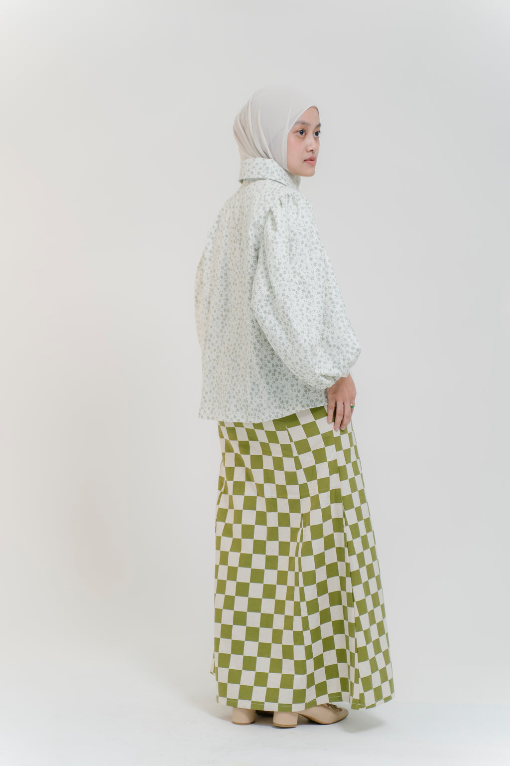 Bennet Top in Jade Floret Filigree