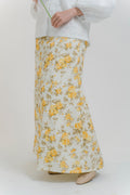 Lydia Skirt in Citrine Flora Jacquard
