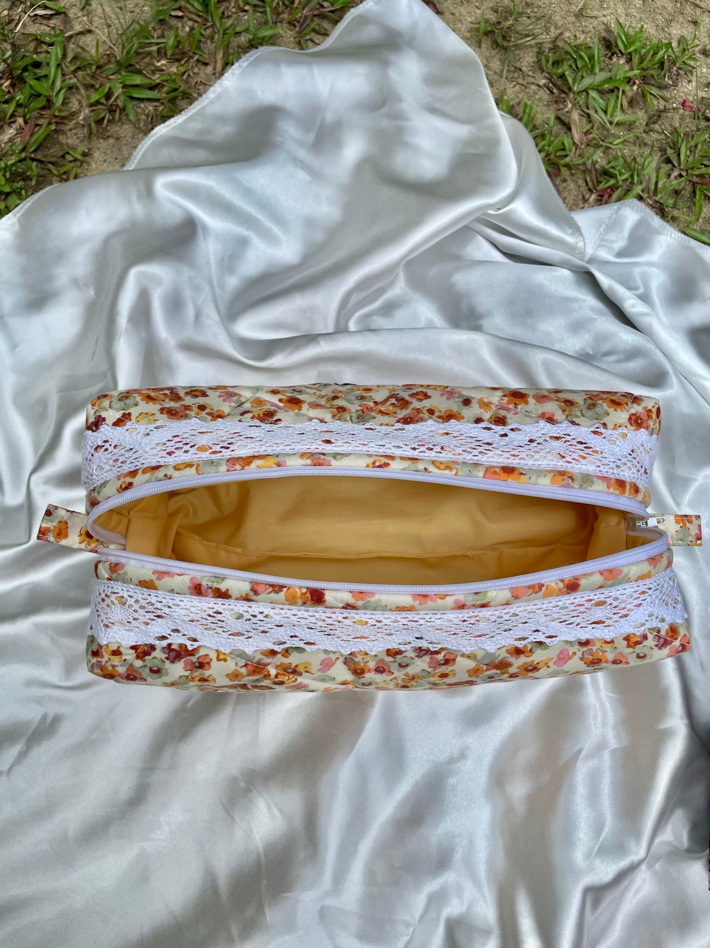 Autumn Marigolds Large Box Pouch
