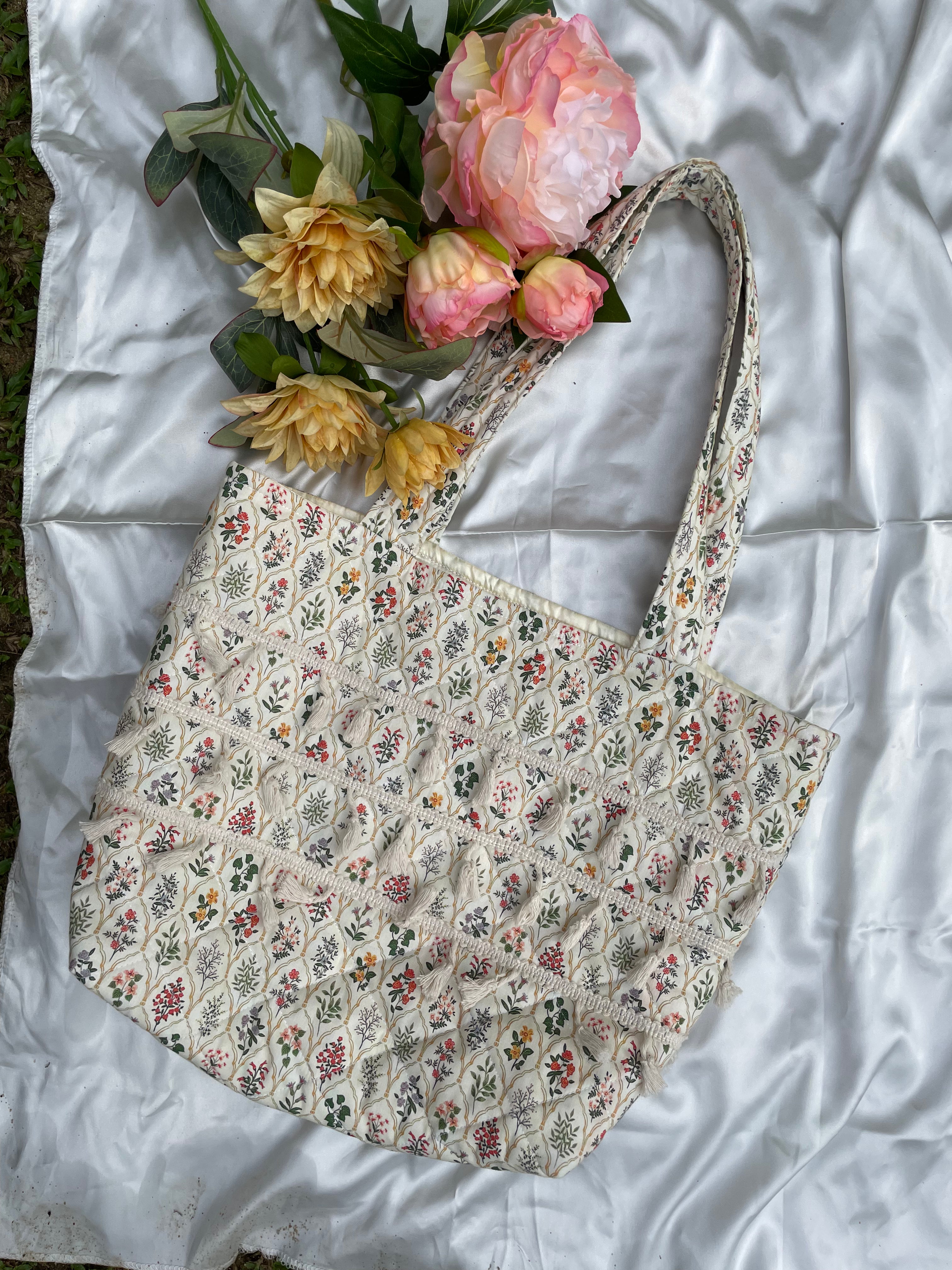 Vintage Botanical Tote Bag