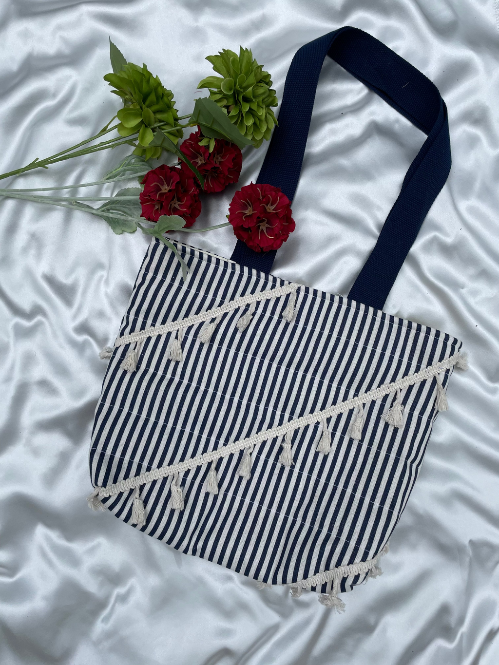 Santorini Stripe Tote Bag - The Solstice