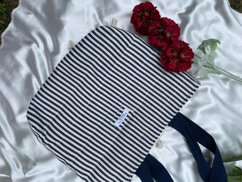 Santorini Stripe Tote Bag - The Solstice