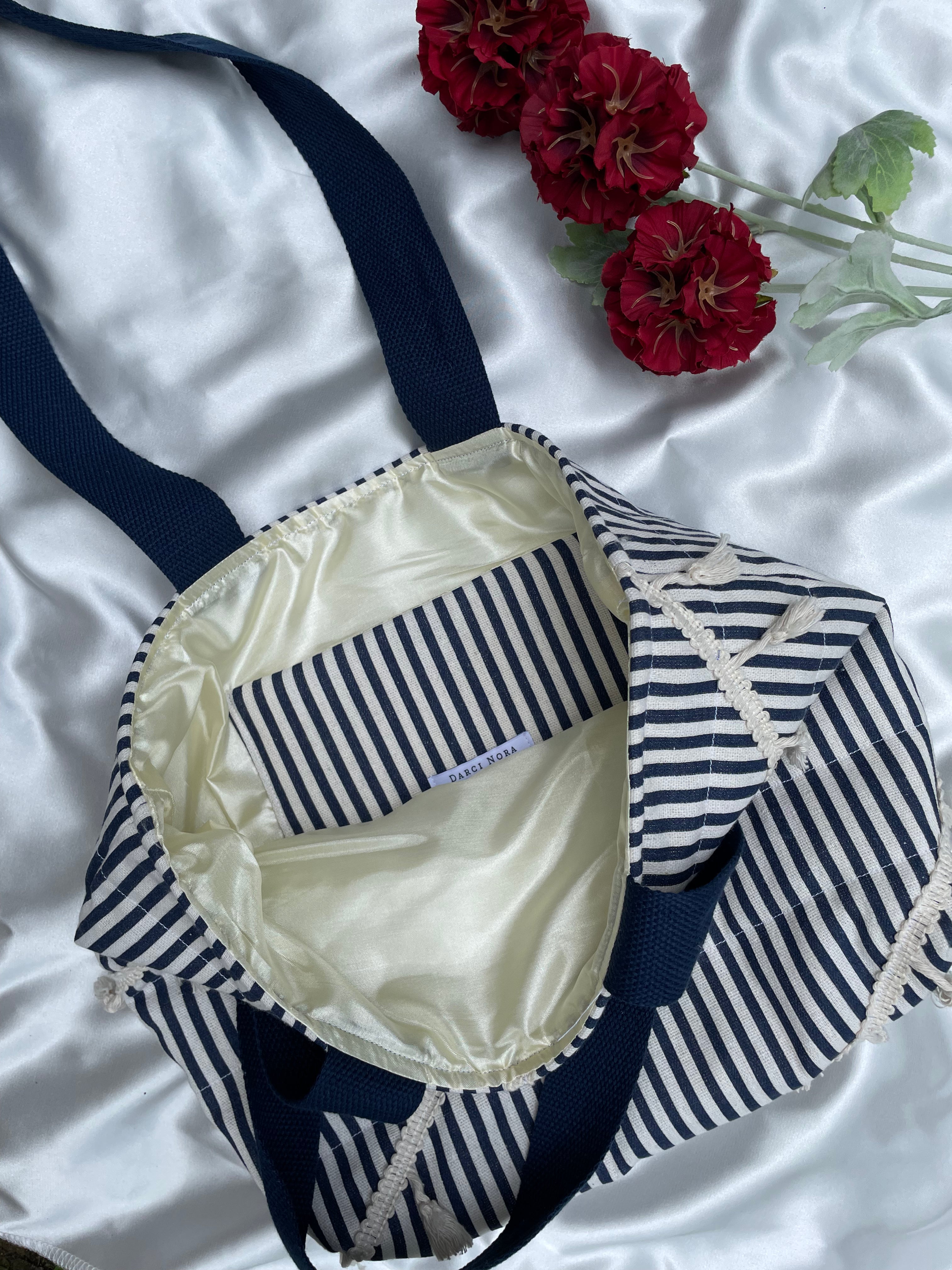 Santorini Stripe Tote Bag - The Solstice