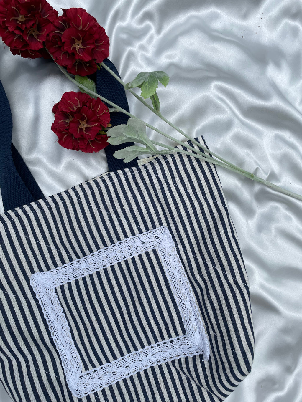 Santorini Stripe Tote Bag - The Meadow
