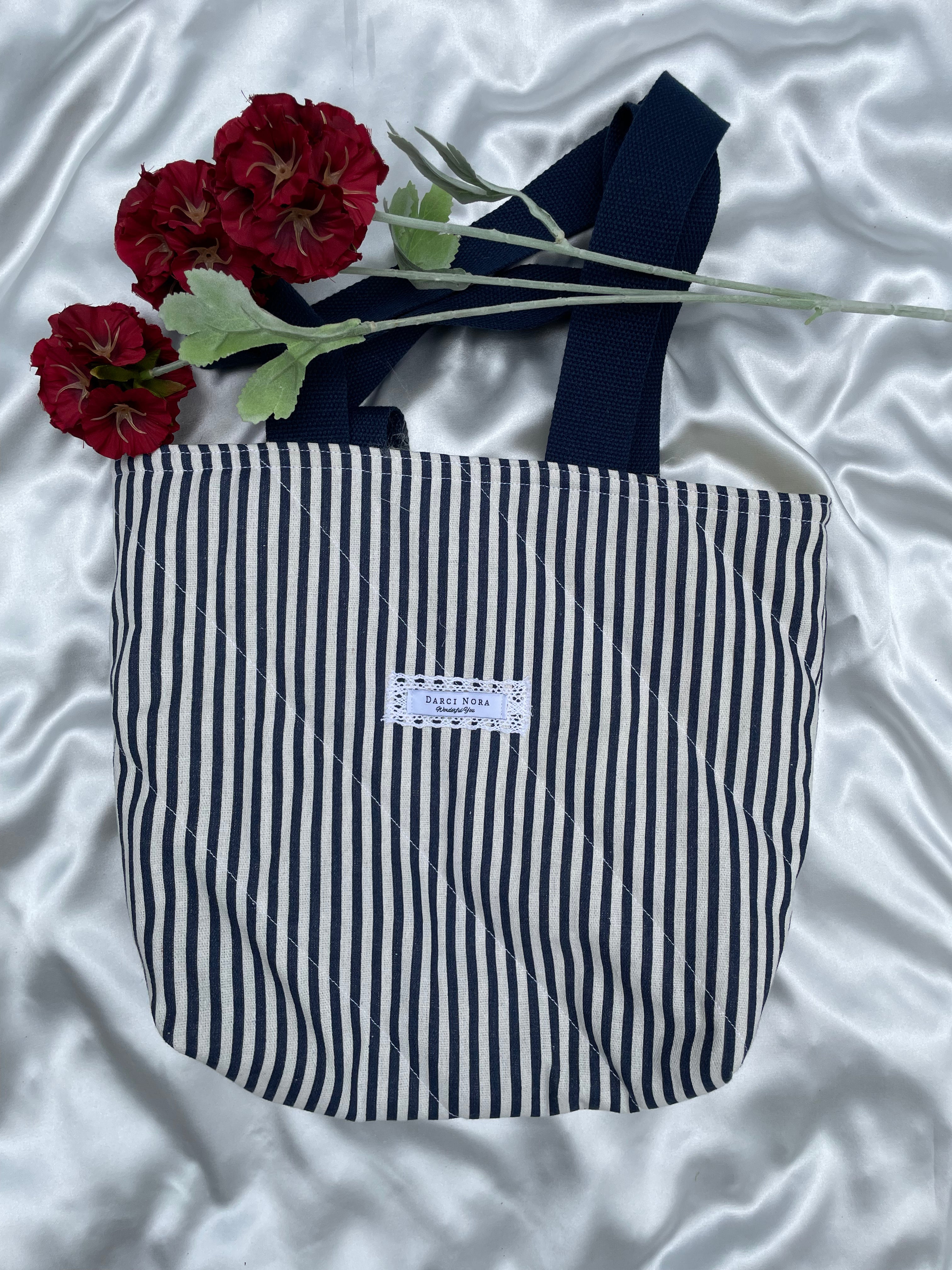 Santorini Stripe Tote Bag - The Meadow