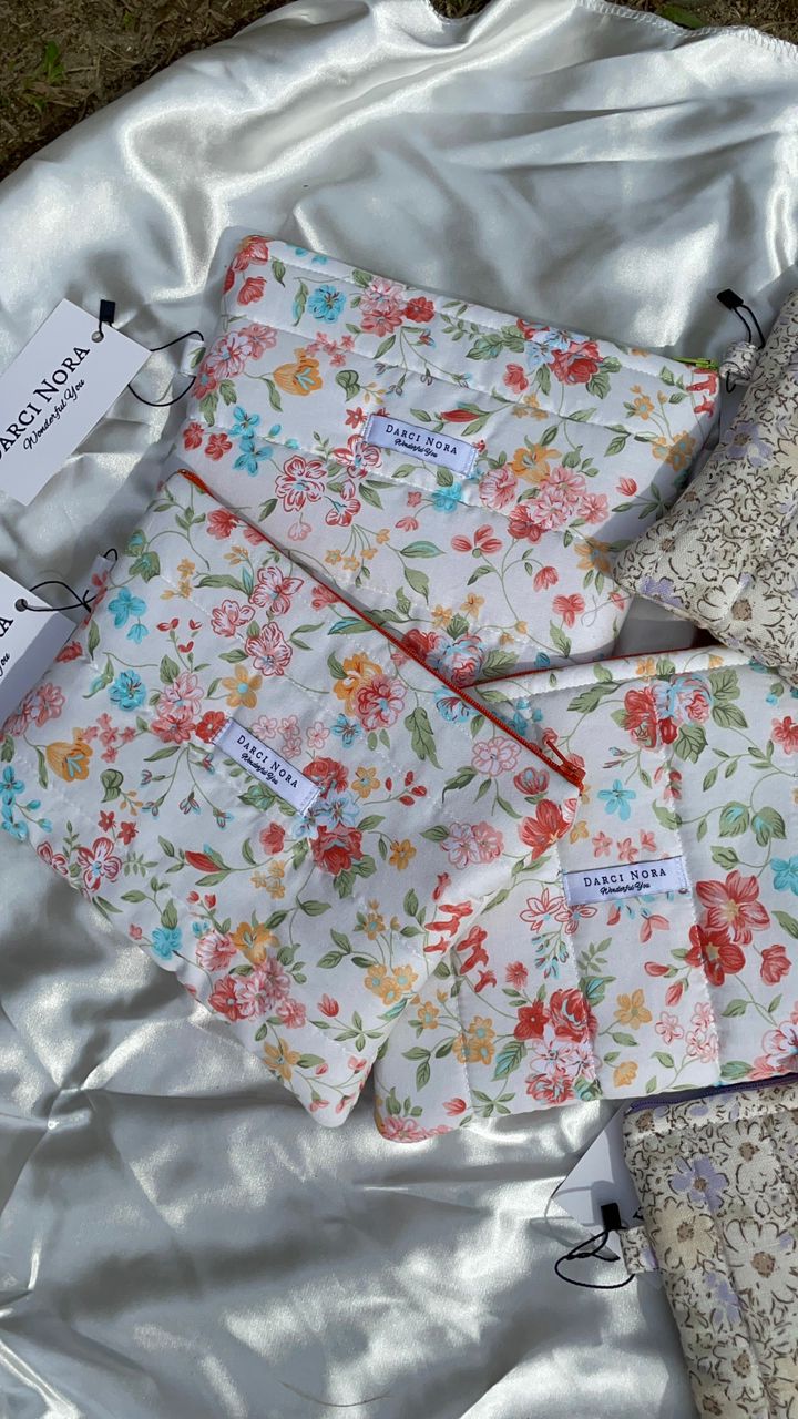 Orange Flowers Everyday Pouch