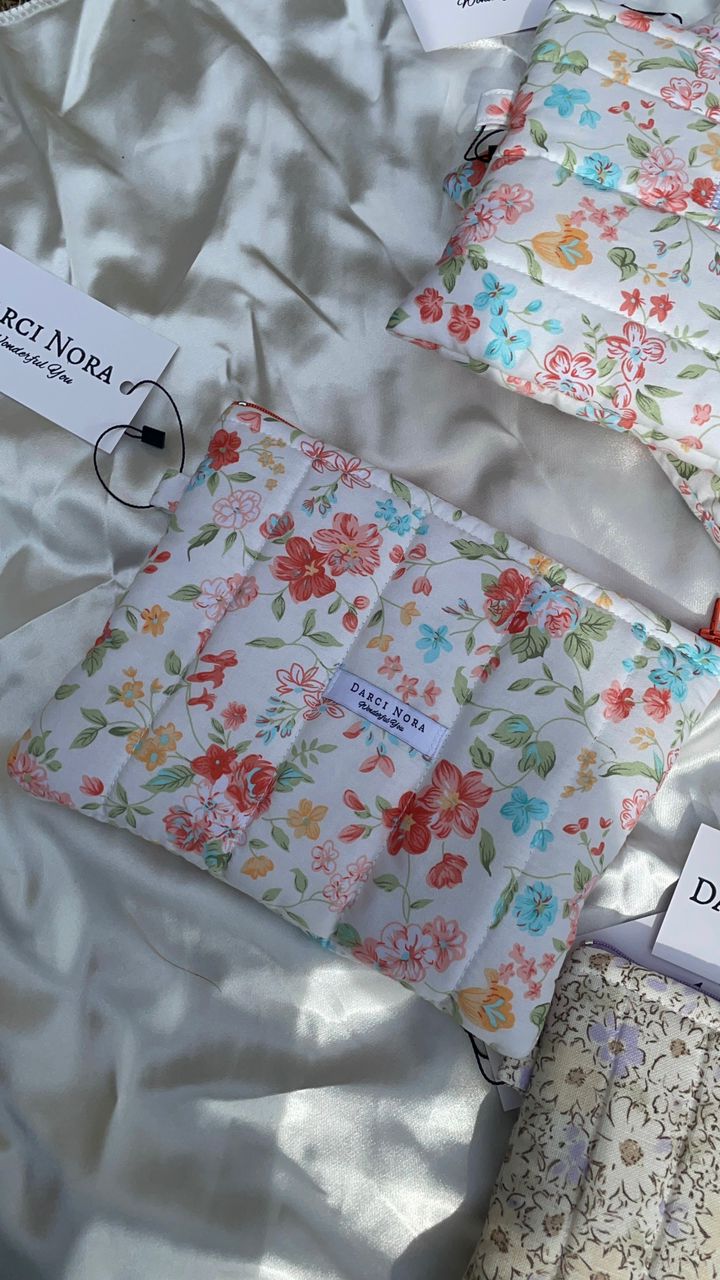 Orange Flowers Everyday Pouch
