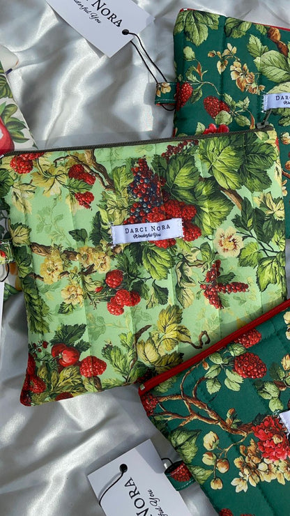 Berry Green Everyday Pouch