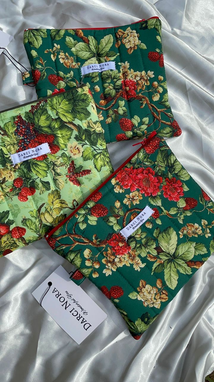 Berry Green Everyday Pouch