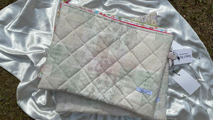 Tea-Linen Patchwork Laptop Case - 13 inch
