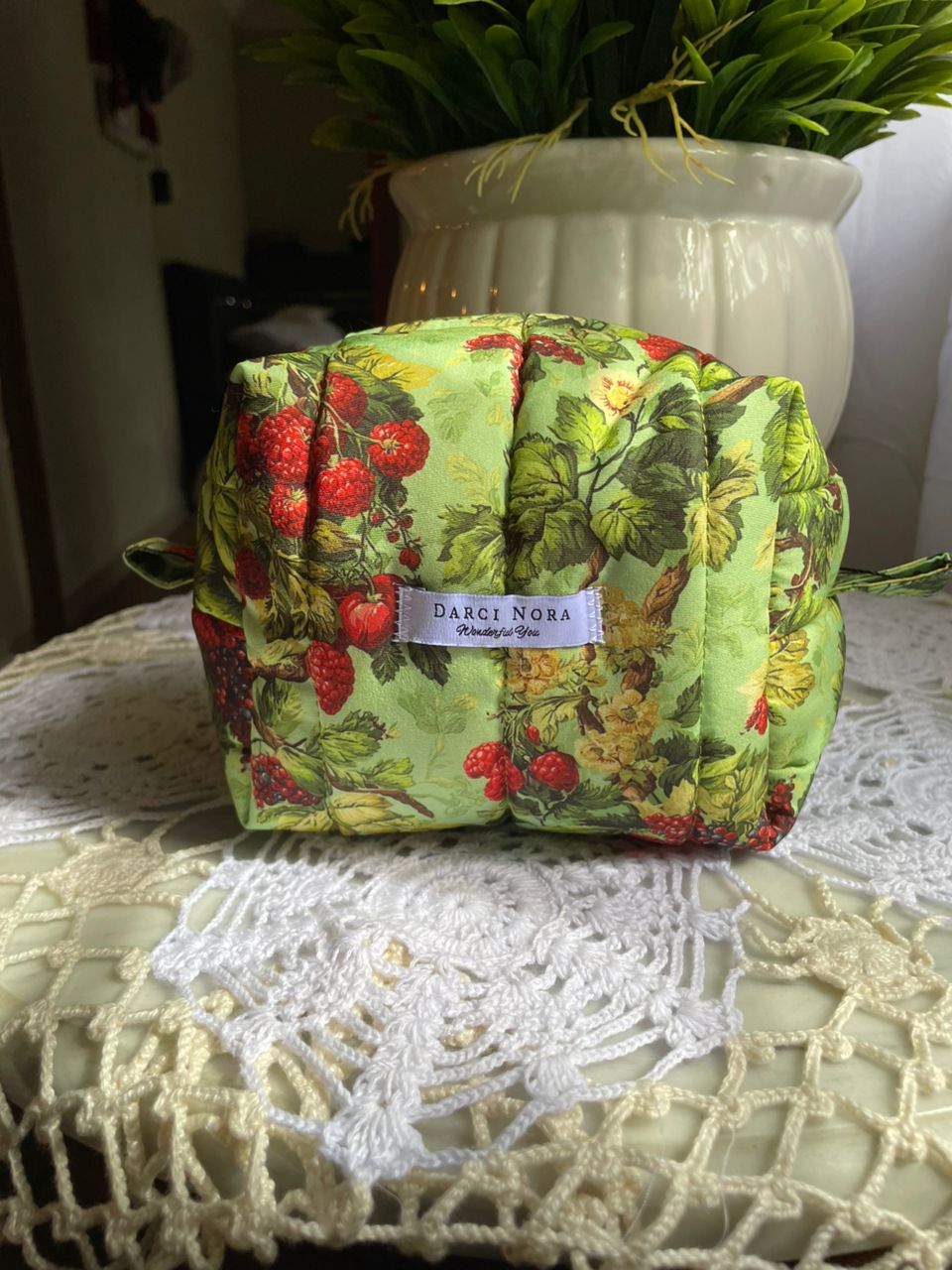 Berry Green Small Box Pouch