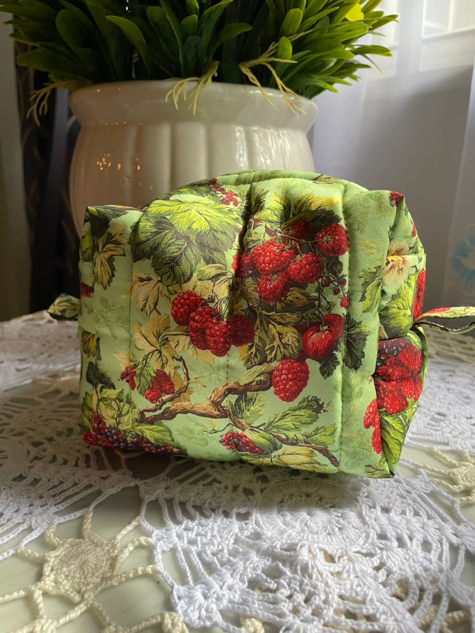 Berry Green Small Box Pouch