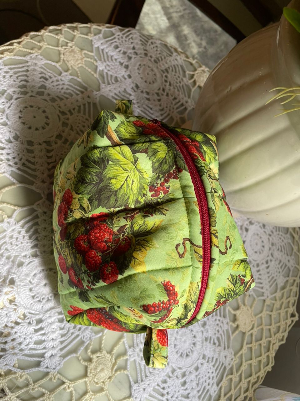 Berry Green Small Box Pouch