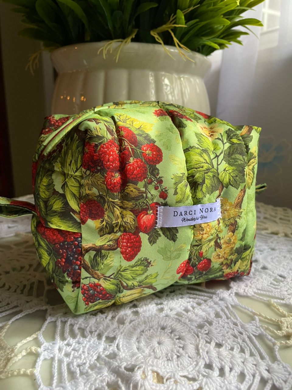 Berry Green Small Box Pouch