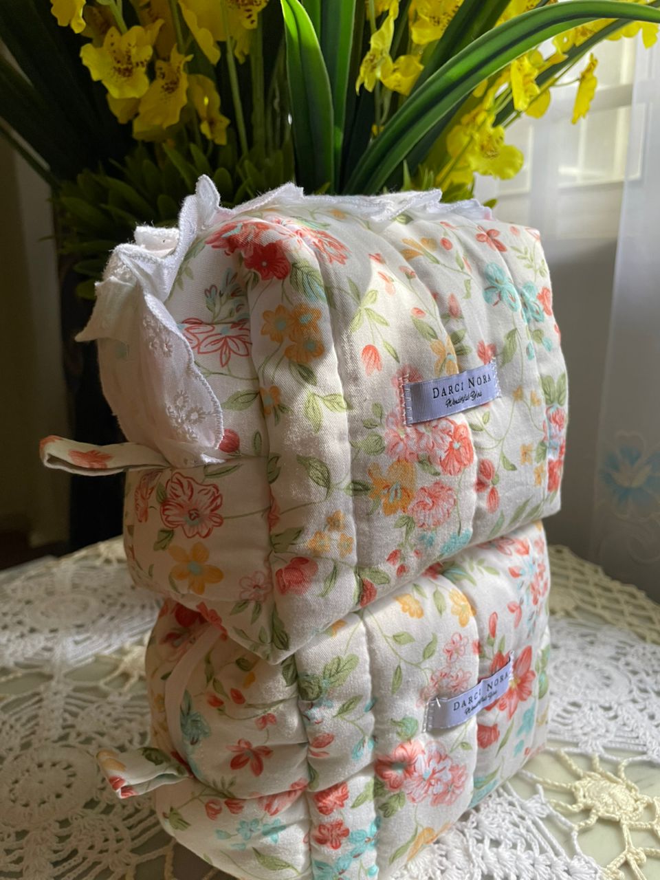 Orange Flowers Small Box Pouches - Trims