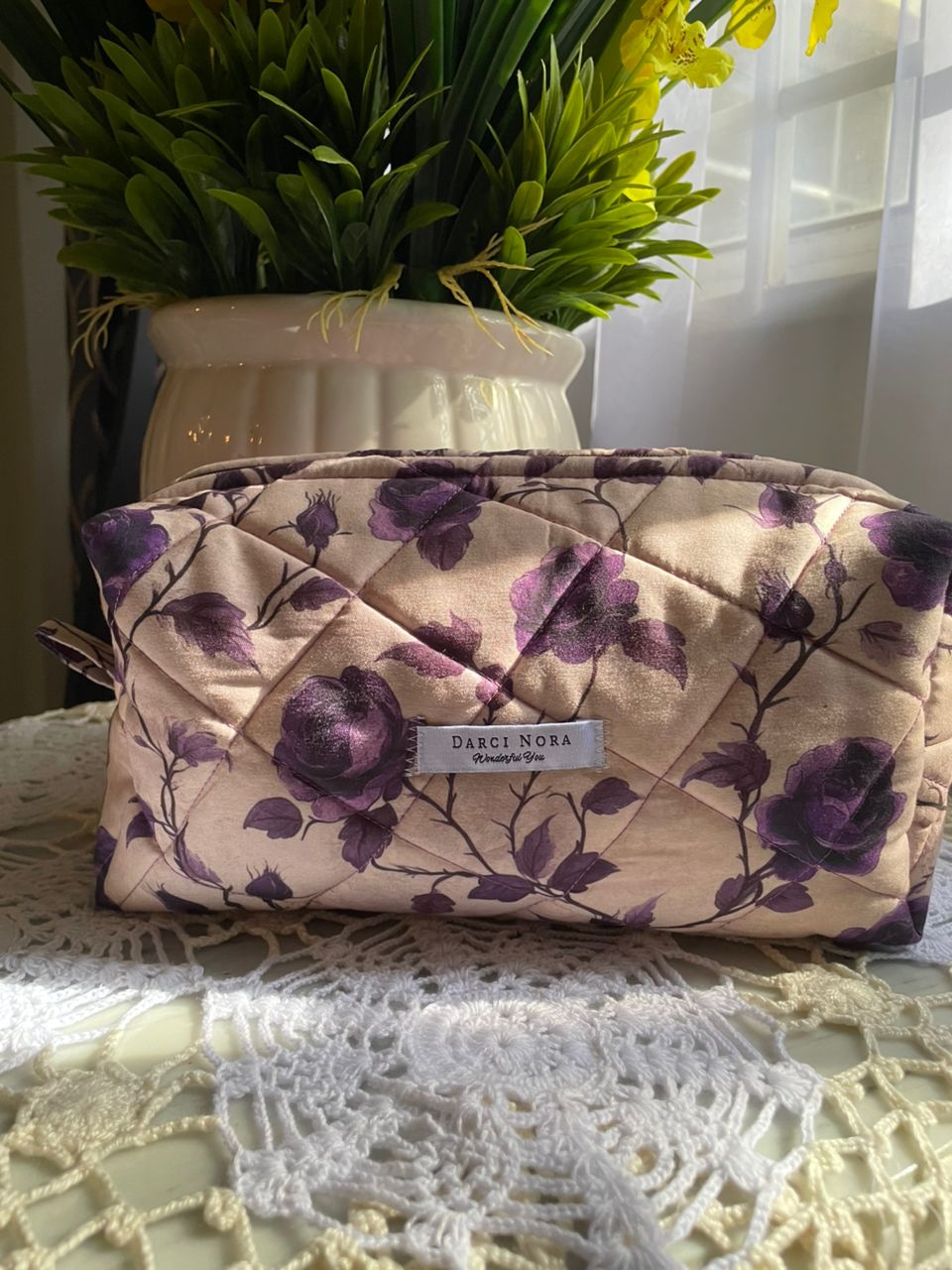 Gothic Flowers Large Box Pouch