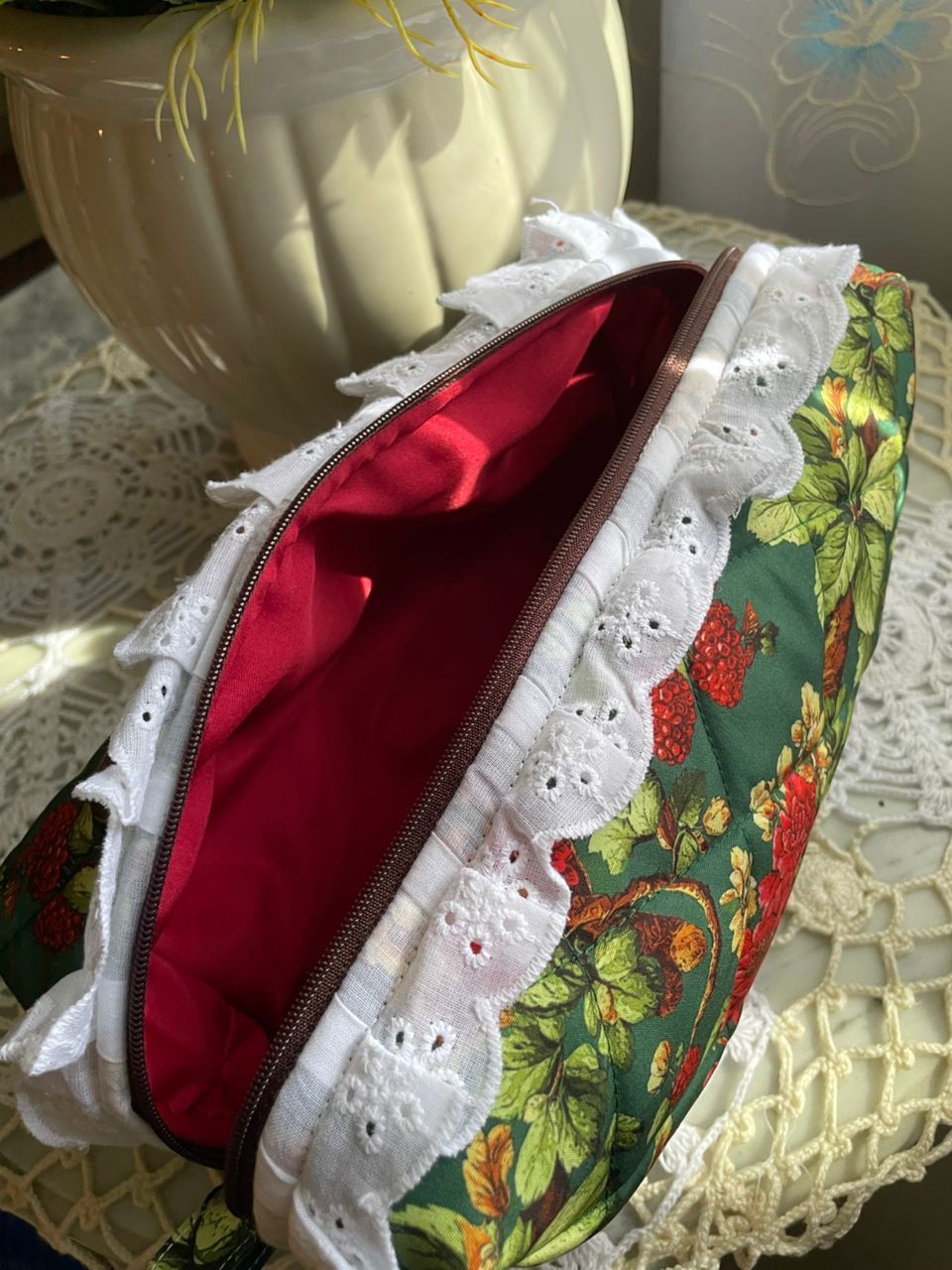 Emerald Garden Large Box Pouch