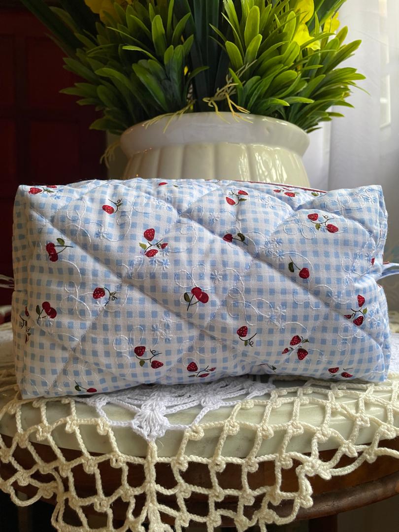 Strawberry Picnic Medium Box Pouch